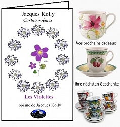 Ihr nächstes doppeltes Geschenk: eine Gedichtkarte und ein edles Porzellan! - Votre prochain cadeau, une carte-poème et une porcelaine raffinée!